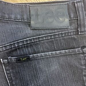 Men's Lee Jeans Black Distressed Straight Leg Size 32/30